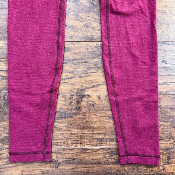 Lululemon • Wunder Under Pant legging Luon Pique maroon Rust Berry Bumble - Picture 6 of 12